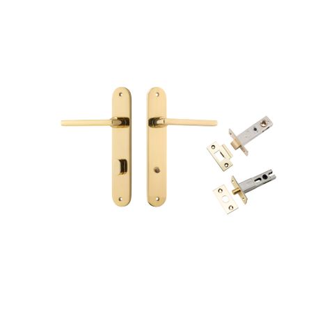 Iver Baltimore Lever Oval Plate Furniture Privacy Kit W/ Latch