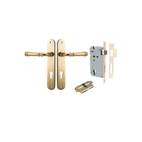 Iver Verona Lever Oval Plate Furniture Entrance Kit (Key/Key)