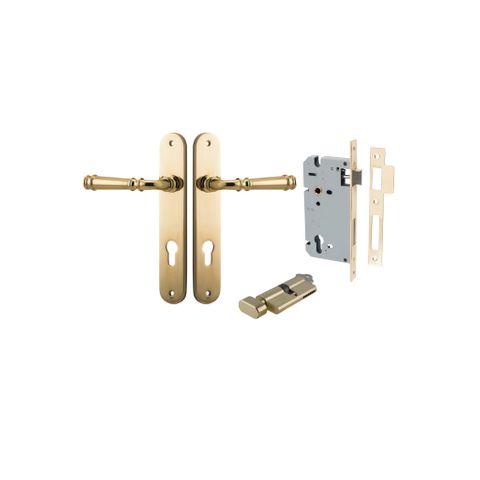 Iver Verona Lever Oval Plate Furniture Entrance Kit (Key/Turn)