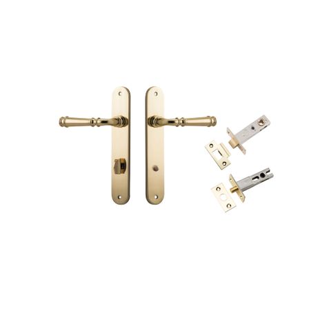 Iver Verona Lever Oval Plate Furniture Privacy Kit W/ Latch