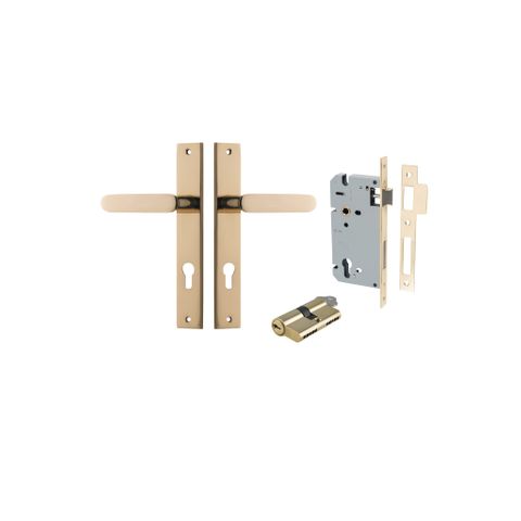 Iver Bronte Lever Rectangle Entrance Plate Furniture Kit (Key/Key)