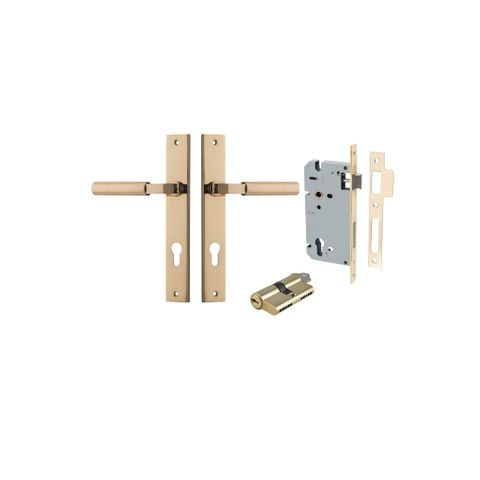 Iver Berlin Lever Rectangle Entrance Plate Furniture Kit (Key/Key)