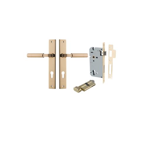 Iver Berlin Lever Rectangle Plate Furniture Entrance Kit (Key/Turn)