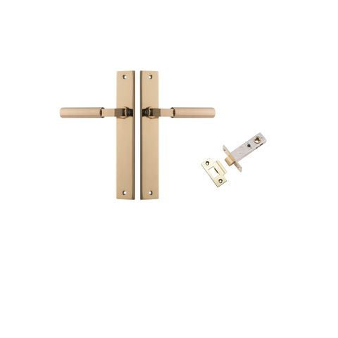 Iver Berlin Lever Rectangle Plate Furniture Passage Kit W/ Latch