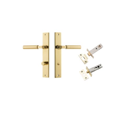 Iver Berlin Lever Rectangle Plate Furniture Privacy Kit W/ Latch