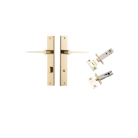 Iver Como Lever Rectangle Plate Furniture Privacy Kit W/ Latch