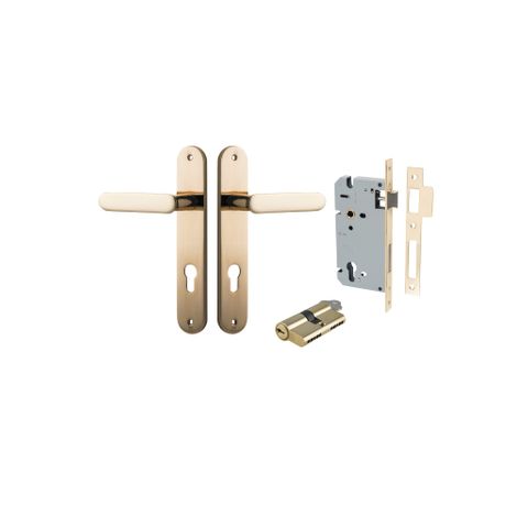 Iver Bronte Lever Oval Plate Furniture Entrance Kit (Key/Key)