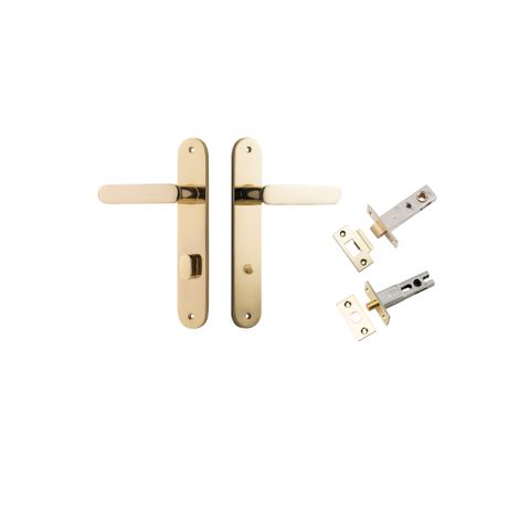 Iver Bronte Lever Oval Plate Furniture Privacy Kit W/ Latch