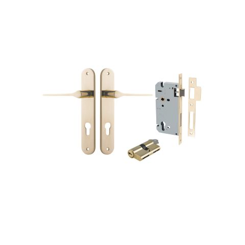Iver Como Lever Oval Plate Furniture Entrance Kit (Key/Key)
