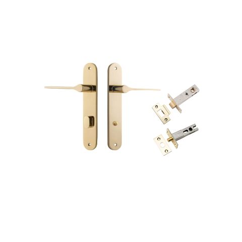 Iver Como Lever Oval Plate Furniture Privacy Kit W/ Latch