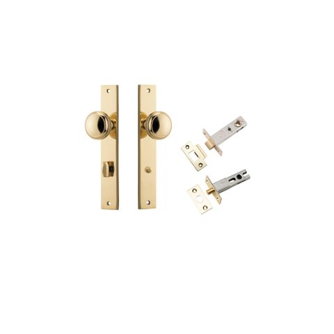 Iver Paddington Knob Rectangle Plate Furniture Privacy Kit W/ Latch