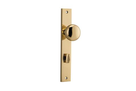 Iver Cambridge Knob Rectangle Plate Furniture Privacy Kit No Latch