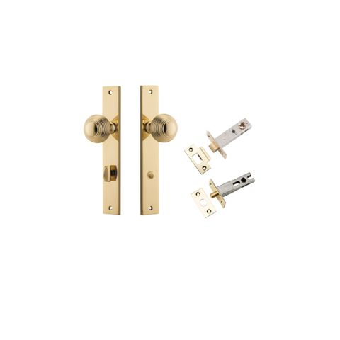 Iver Guildford Knob Rectangle Plate Furniture Privacy Kit W/ Latch