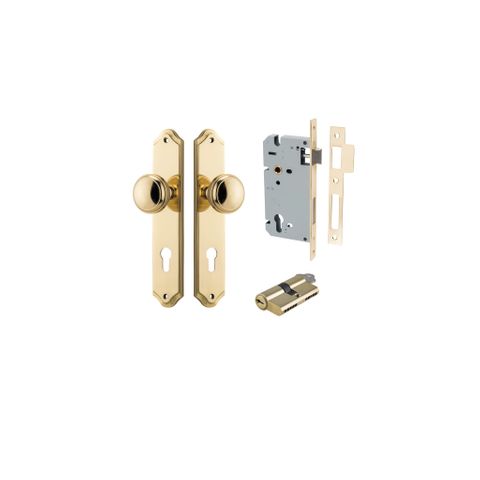 Iver Paddington Knob Shouldered Plate Furniture Entrance Kit (Key/Key)