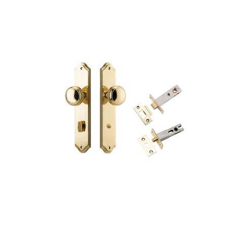 Iver Paddington Knob Shouldered Plate Furniture Privacy Kit W/ Latch