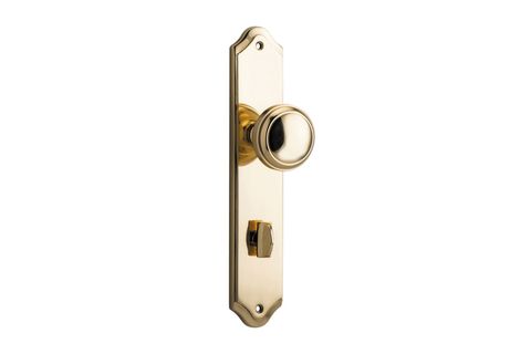 Iver Paddington Knob Shouldered Plate Furniture Privacy Kit No Latch