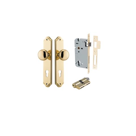 Iver Cambridge Knob Shouldered Plate Furniture Entrance Kit (Key/Key)
