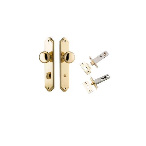 Iver Cambridge Knob Shouldered Plate Furniture Privacy Kit W/ Latch