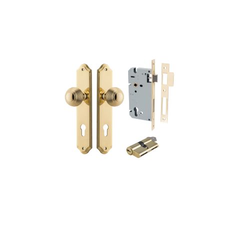 Iver Guildford Knob Shouldered Plate Furniture Entrance Kit (Key/Key)