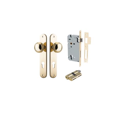 Iver Paddington Knob Oval Plate Furniture Entrance Kit (Key/Key)