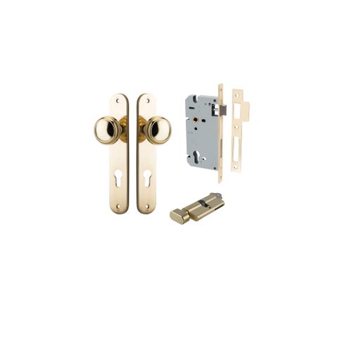 Iver Paddington Knob Oval Plate Furniture Entrance Kit (Key/Turn)