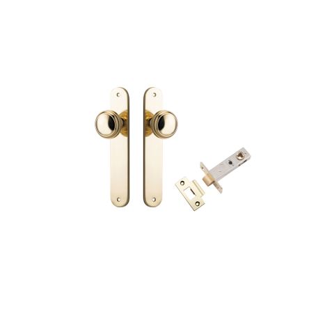 Iver Paddington Knob Oval Plate Furniture Passage Kit W/ Latch