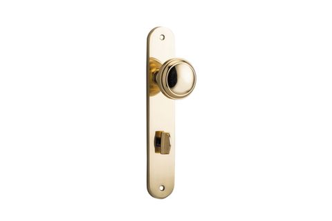 Iver Paddington Knob Oval Plate Furniture Privacy Kit No Latch