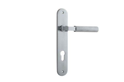 Door TRA12268E85 Lever Brunswick Oval Euro Brushed Chrome Ctc85mm