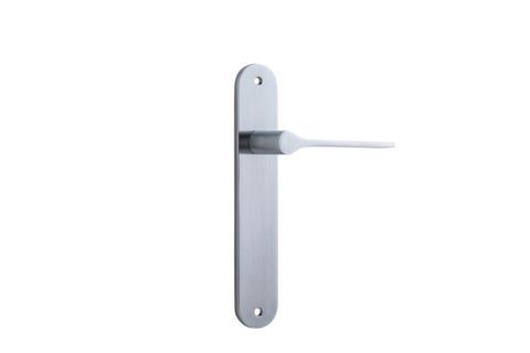 Door TRA12270 Lever Como Oval Latch Brushed Chrome H240xw40xp59mm