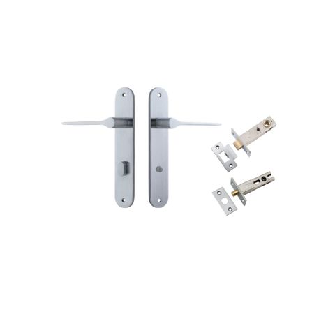 Door TRA12270KPRIV60 Lever Como Oval Privacy Brushed Chrome Ctc85mm Kit