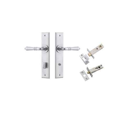 Door TRA12280KPRIV60 Lever Sarlat Chamfered Privacy Brushed Chrome CTC85 Kit