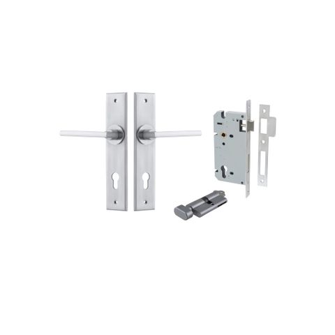 Door TRA12282KENTR60KT Lever Baltimore Chamfered Euro Pair Brushed Chrome