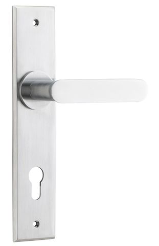 Iver TRA12284E85 Door Lever Bronte Chamfered Euro Brushed Chrome