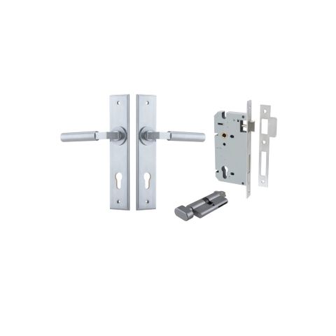Door TRA12294KENTR60KT Lever Berlin Chamfered Euro Pair Brushed Chrome Ctc85mm
