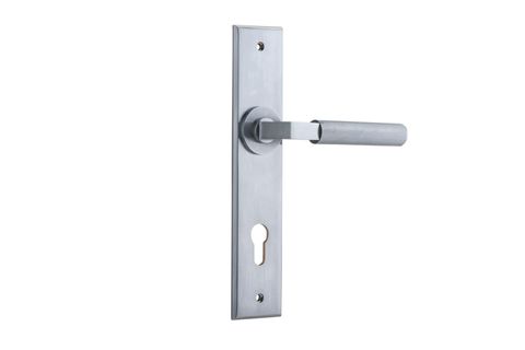 Door TRA12296E85 Lever Brunswick Chamfered Euro Brushed Chrome Ctc85mm