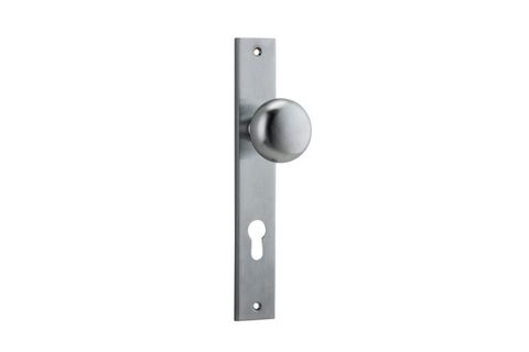 Door TRA12322E85 Knob Cambridge Rect Euro BC Ctc85mm H240xw38xp67mm