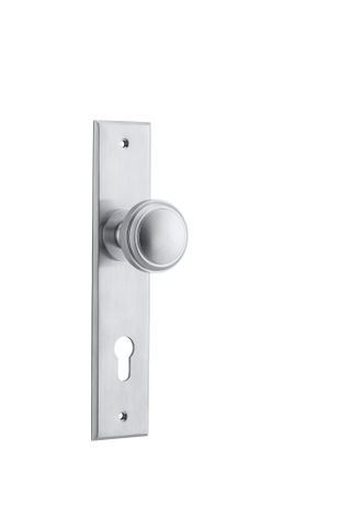 Iver TRA12331E85 Door Knob Paddington Chamfered Euro Brushed Chrome