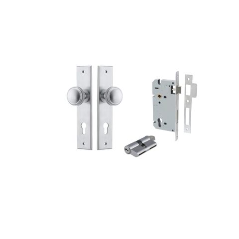 Door TRA12331KENTR60KK Knob Paddington Chamfered Euro Pair Brushed Chrome