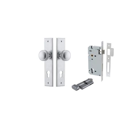 Door TRA12331KENTR60KT Knob Paddington Chamfered Euro Pair Brushed Chrome