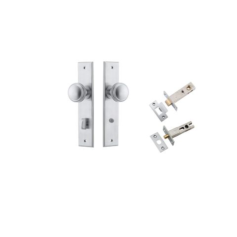 Door TRA12331KPRIV60 Knob Paddington Chamfered Privacy Brushed Chrome Kit