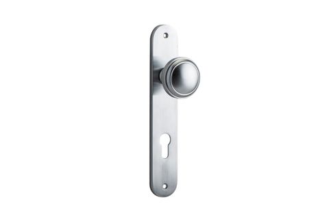 Door TRA12332E85 Knob Paddington Oval Euro BC Ctc85mm H240xw40xp68mm
