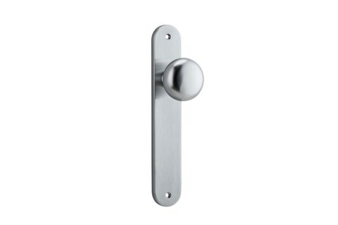 Door TRA12334 Knob Cambridge Oval Latch Brushed Chrome H240xw40xp67mm