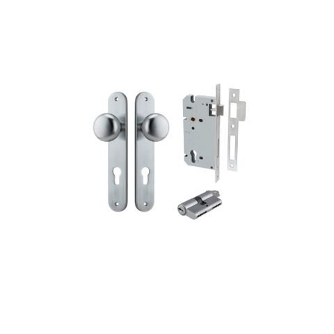 Door TRA12334KENTR60KK Knob Cambridge Oval Euro BC CTC85 H240XW40XP67 Entr Kit