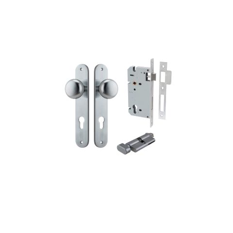 Door TRA12334KENTR60KT Knob Cambridge Oval Euro BC CTC85 H240XW40XP67 Entr Kit