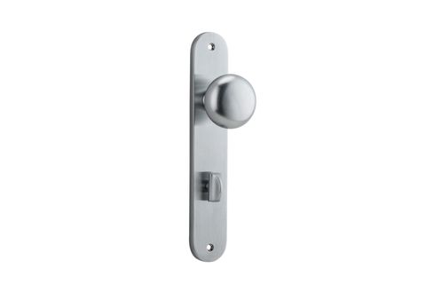 Door TRA12334P85 Knob Cambridge Oval Privacy BC Ctc85mm H240xw40xp67mm