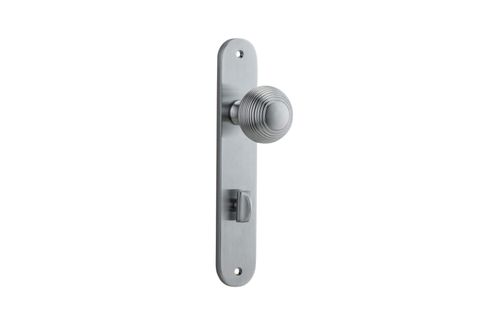 Door TRA12336P85 Knob Guildford Oval Privacy BC Ctc85mm H240xw40xp60mm