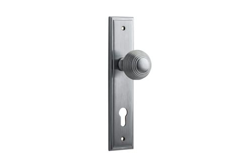 Door TRA12342E85 Knob Guildford Stepped Euro BC Ctc85mm H240xw50xp60mm