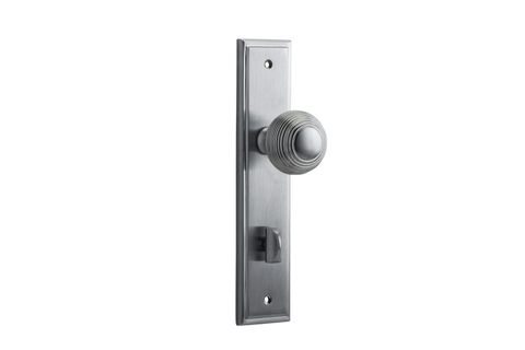 Door TRA12342P85 Knob Guildford Stepped Priv BC Ctc85mm H240xw50xp60mm