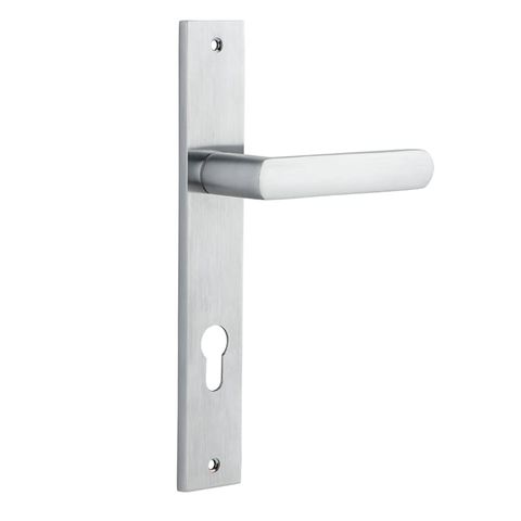 Door TRA12360E85 Lever Osaka Rect Euro Pr BC Ctc85mm H240xw38xp55mm