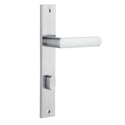 Door TRA12360P85 Lever Osaka Rect Priv Pr BC Ctc85mm H240xw38xp55mm